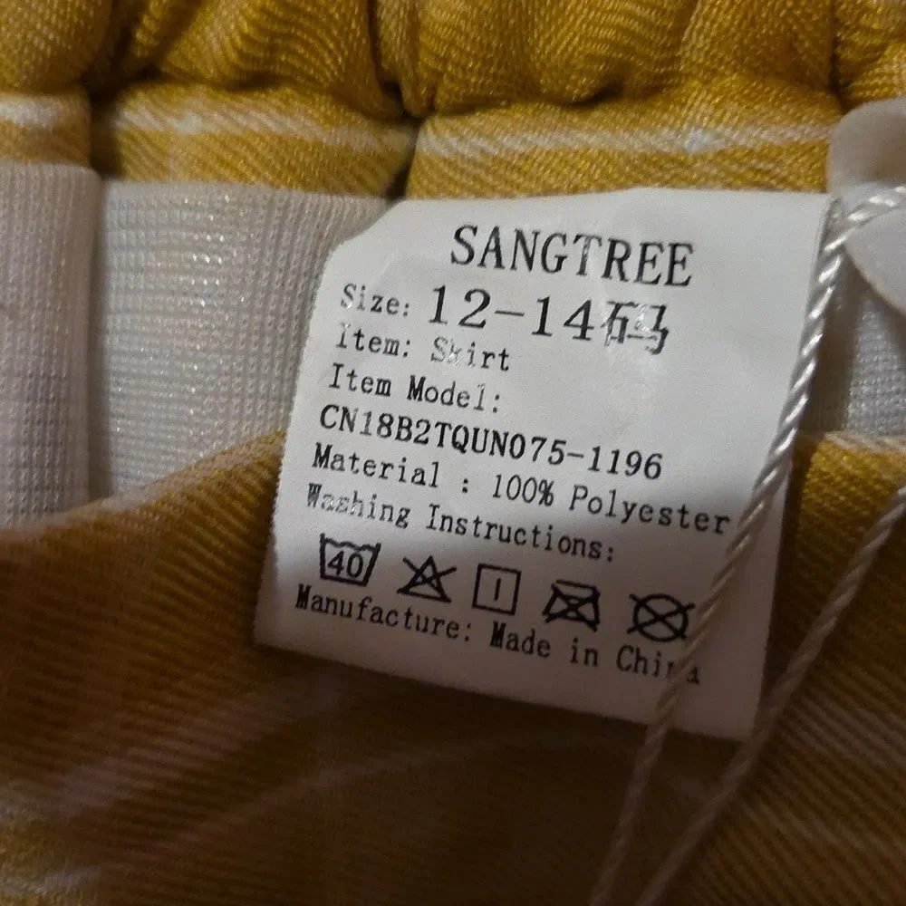 Yellow Plaid Juniors/ Women's Skirt